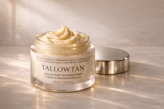 Luxury beef tallow moisturizer skincare cream by Tallowtan