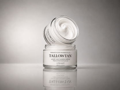 Tallowtan Glow Duo — two 200g jars of grass-fed tallow self tanner, pick any two shades